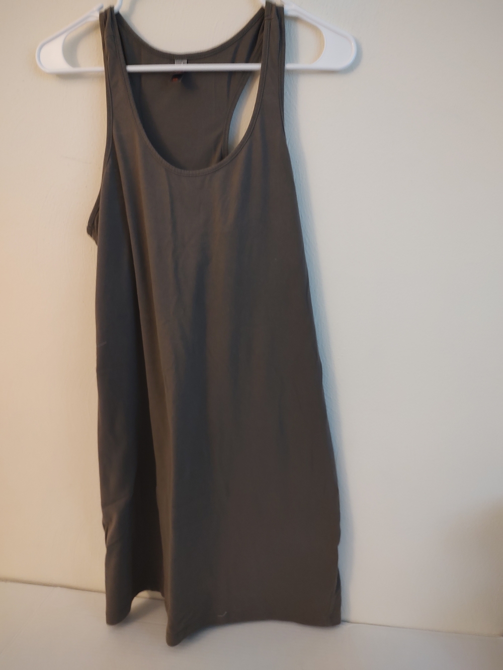 District Made Ladies Perfect Tri Racerback Tank Brown Maxi Dress